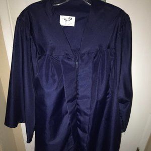 5'1-5'3 GRADUATION GOWN NAVY BLUE LIKE NEW worn 1x